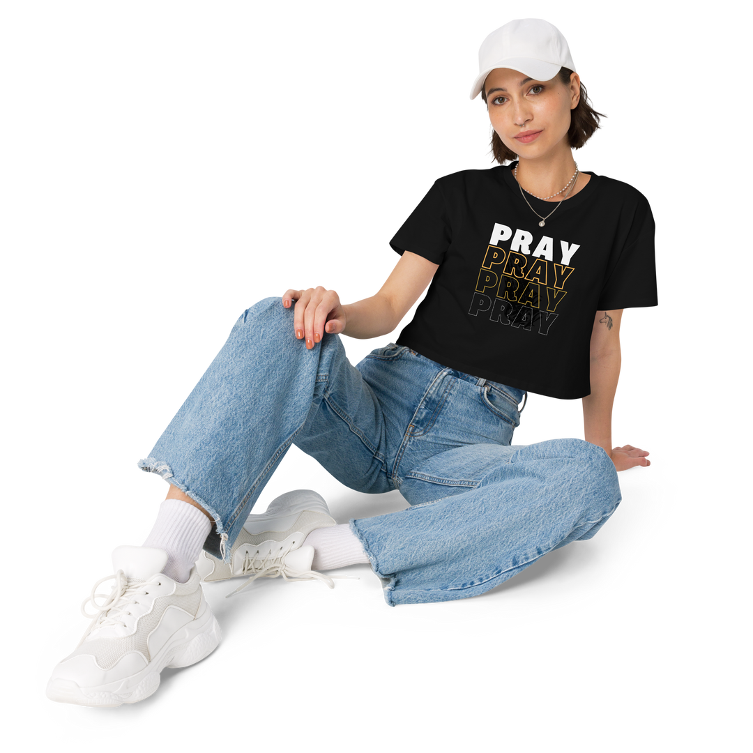 "Pray" Premium Cotton Crop Top