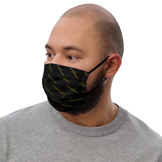 Reusable Face Mask - Black with Gold print - GermSanity