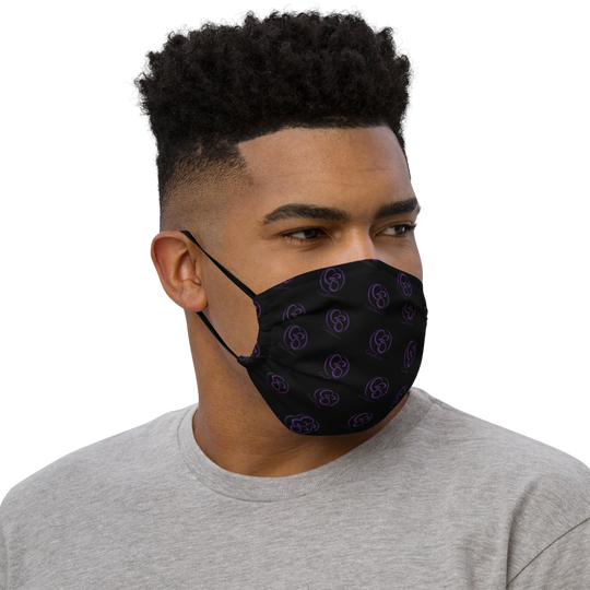 Reusable Face Mask - Black and Purple - GermSanity
