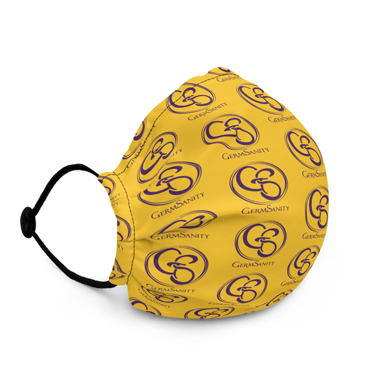 Reusable Face Mask- Gold and Purple - GermSanity