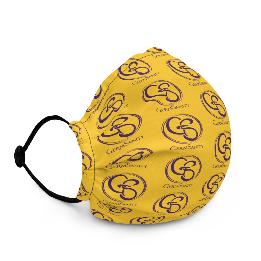 Reusable Face Mask- Gold and Purple - GermSanity