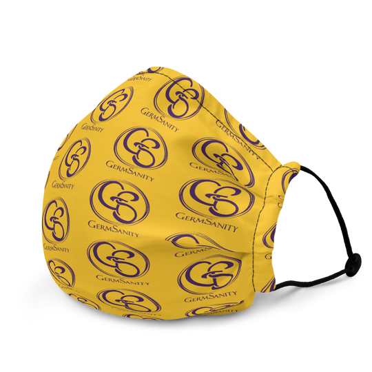 Reusable Face Mask- Gold and Purple - GermSanity