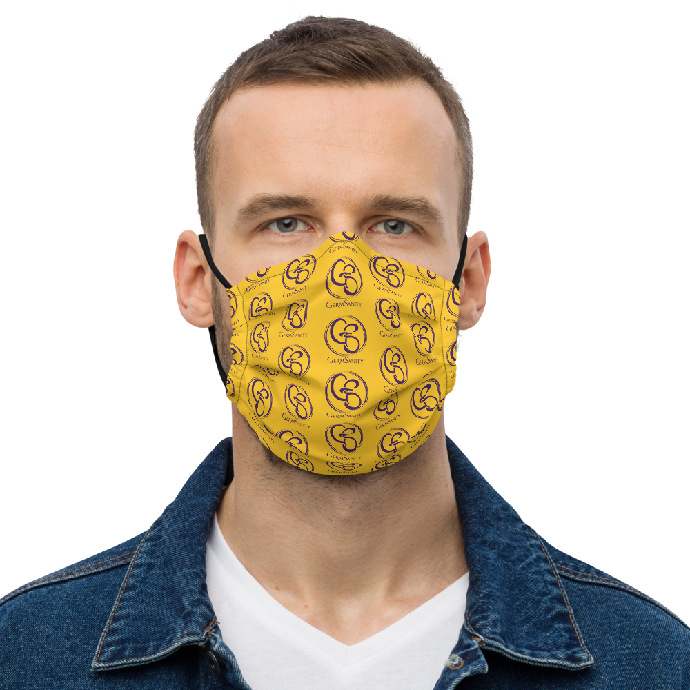Reusable Face Mask- Gold and Purple - GermSanity