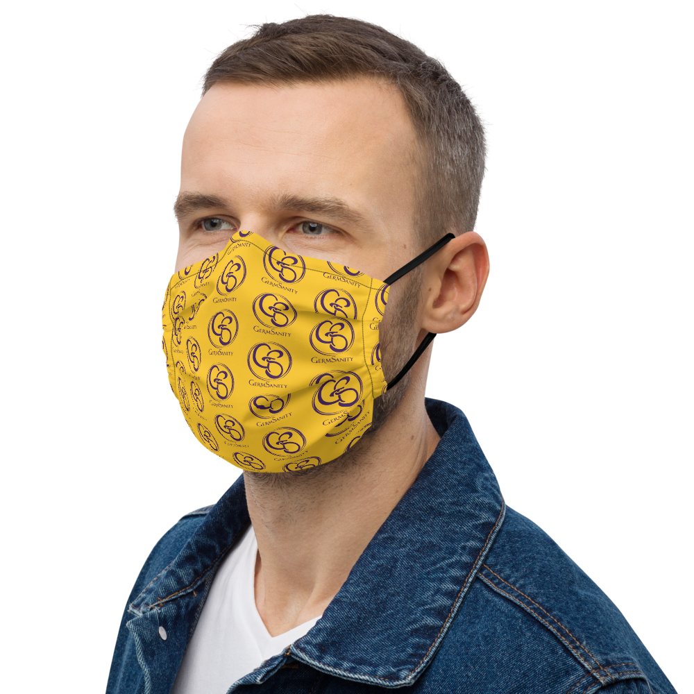 Reusable Face Mask- Gold and Purple - GermSanity