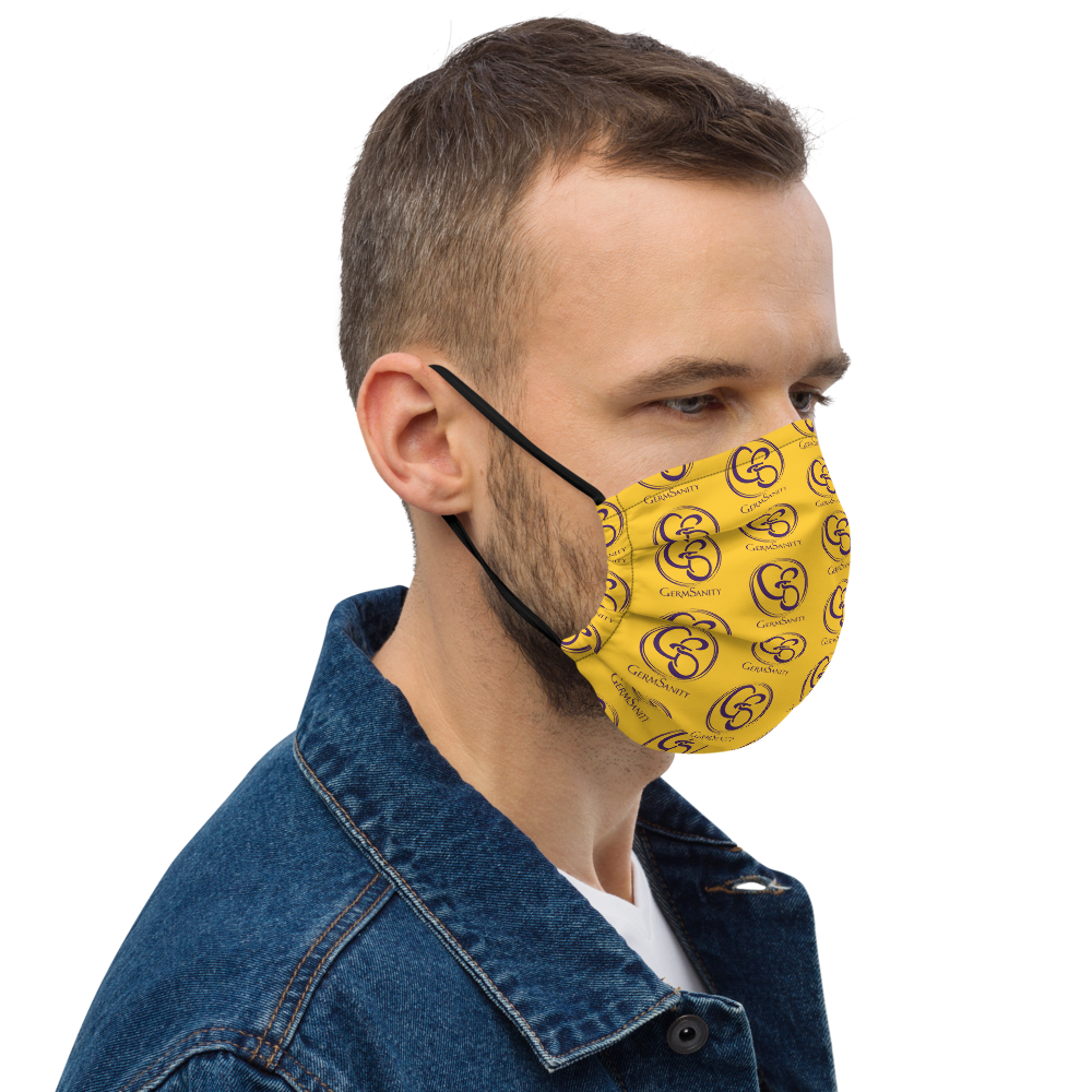 Reusable Face Mask- Gold and Purple - GermSanity
