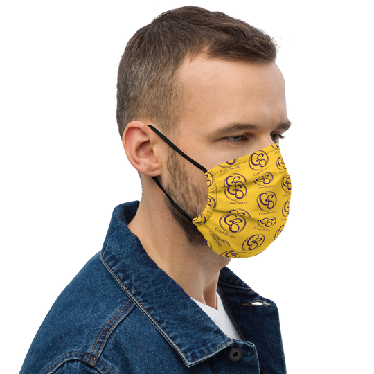Reusable Face Mask- Gold and Purple - GermSanity