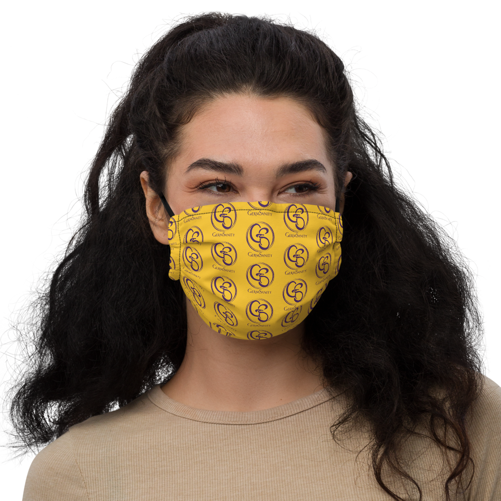 Reusable Face Mask- Gold and Purple - GermSanity