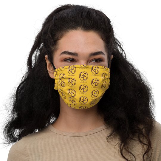 Reusable Face Mask- Gold and Purple - GermSanity