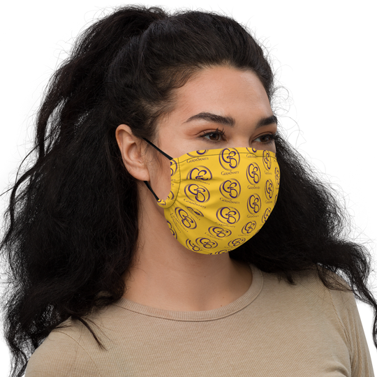 Reusable Face Mask- Gold and Purple - GermSanity