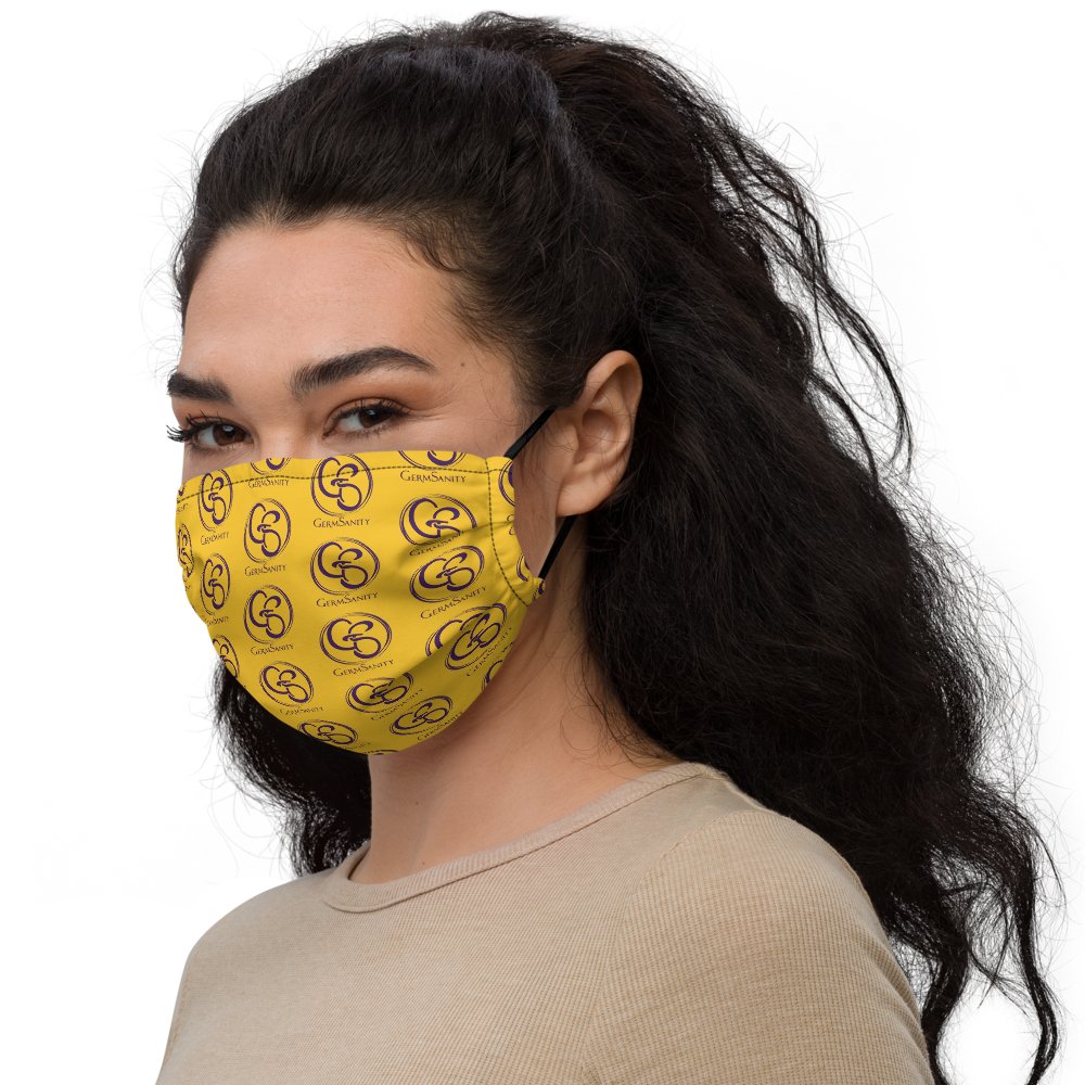 Reusable Face Mask- Gold and Purple - GermSanity