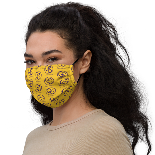 Reusable Face Mask- Gold and Purple - GermSanity