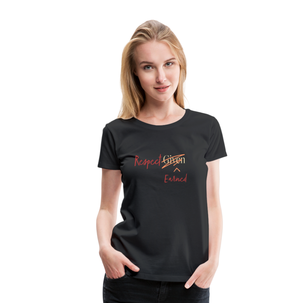 Respected Earned Premium T-Shirt - black